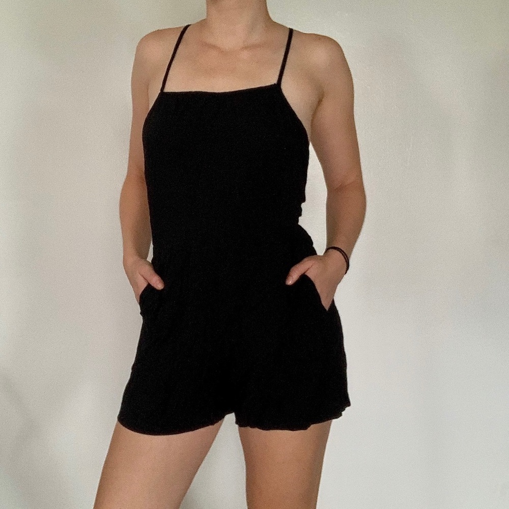 America Apparel Black Romper